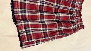 Falda de cuadros escoceses roja