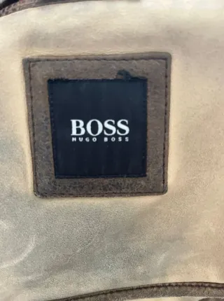 Chaquetón hombre de piel Hugo Boss