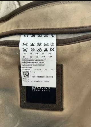 Chaquetón hombre de piel Hugo Boss