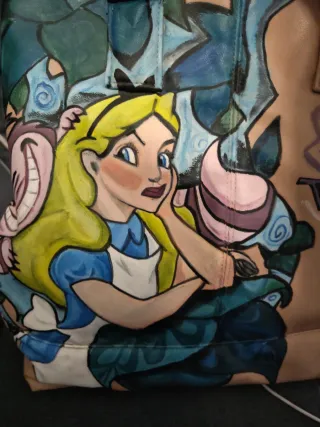 Bolso pintado a mano