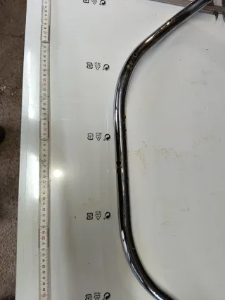 Manillar moto cromado