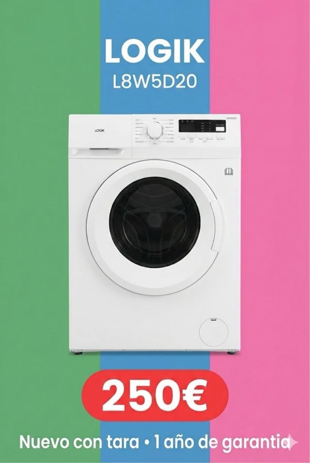 ️ **LAVASECADORA LOGIK 8KG/5KG - ¡TODO EN UNO!** ️