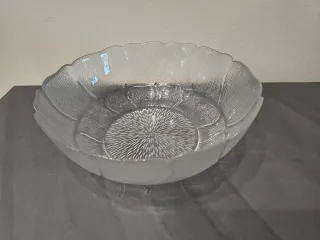 Ciotola centrotavola in vetro trasparente