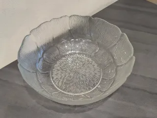 Ciotola centrotavola in vetro trasparente