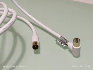 Cable Coaxial Blanco