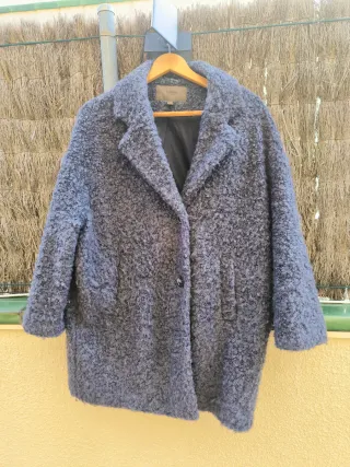 Abrigo borreguito gris marengo 3/4