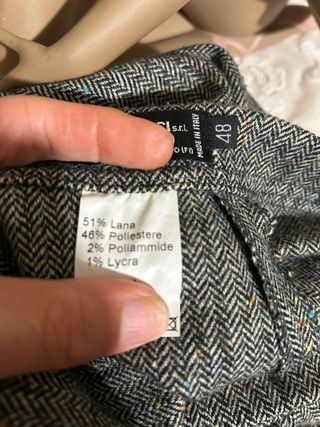 Pantaloni lana grigi