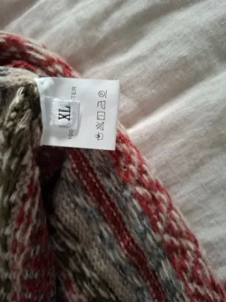 Jersey Fair Isle Gris y Rojo
