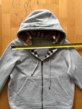 Sudadera Burberry Gris con Cremallera