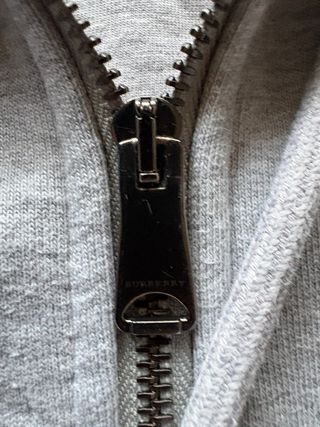 Sudadera Burberry Gris con Cremallera