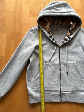 Sudadera Burberry Gris con Cremallera