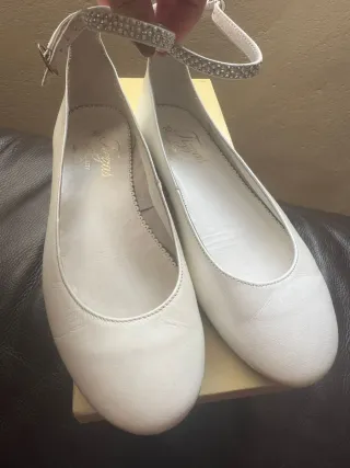 Zapatos de comunión ONIX beige/blanco