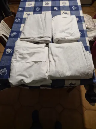 Lotto 4 Lenzuola Matrimoniali Bianche