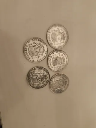 Lote 5 monedas antiguas España
