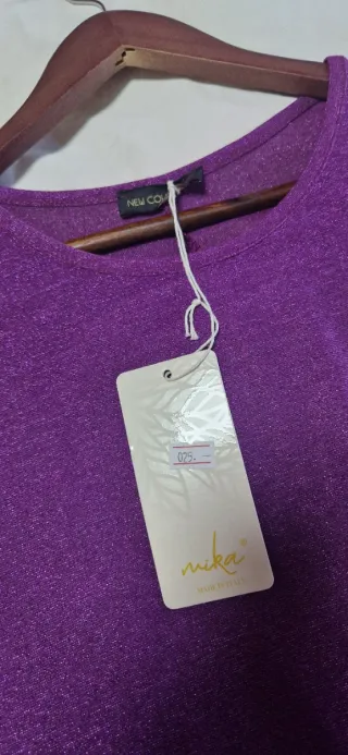 Camiseta Morada Brillo Talla Única