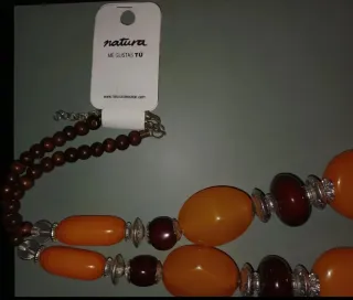 Collar Natura Media Luna Ámbar