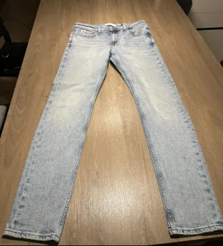 Jeans Calvin Klein Blu Lavaggio Chiaro