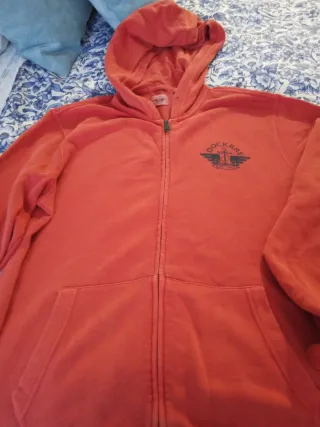 Sudadera Dockers Naranja /color Teja con Cremaller