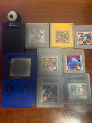Game Boy Pocket Azul + Juegos