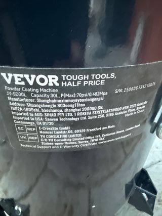 Tanque de pintura a presión VCHICS 10L/30L