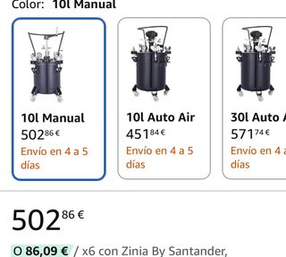 Tanque de pintura a presión VCHICS 10L/30L