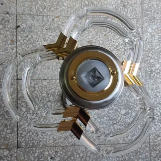 Lámpara de techo cristal y metal