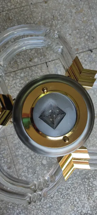 Lámpara de techo cristal y metal