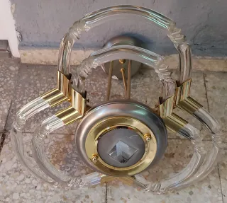 Lámpara de techo cristal y metal