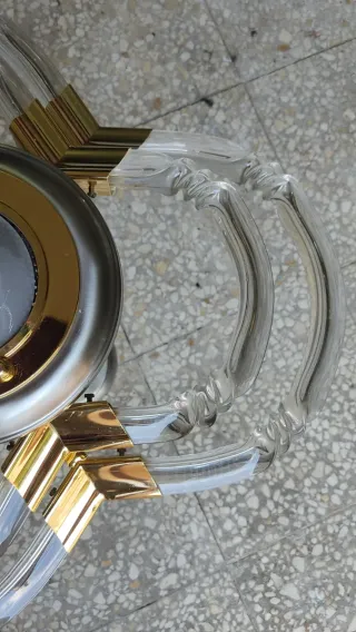 Lámpara de techo cristal y metal