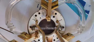 Lámpara de techo cristal y metal