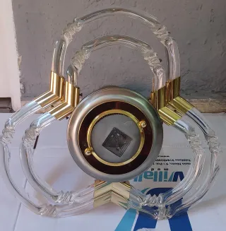 Lámpara de techo cristal y metal