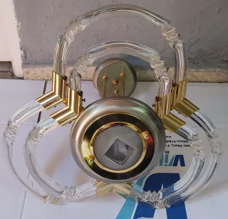 Lámpara de techo cristal y metal