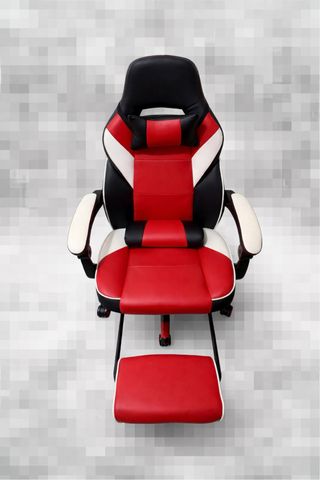 Silla Gaming Roja y Negra con Reposapiés
