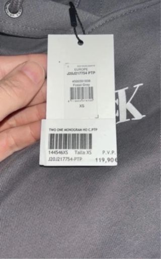 Sudadera Calvin Klein Gris