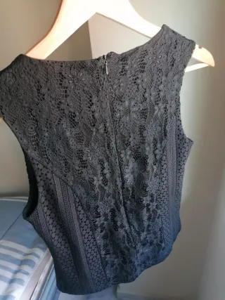 Blusa  encaje negra