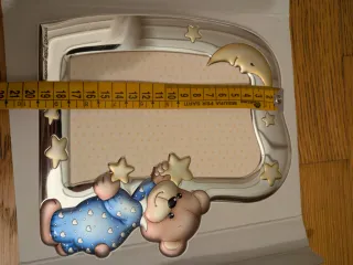 Cornice Orsetto Azzurro con Luna e Stelle