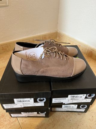 Zapato Oxford color marron T 36, 37, 38, 40 y 41