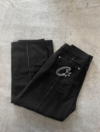 Pantalones Corteiz anchos negros