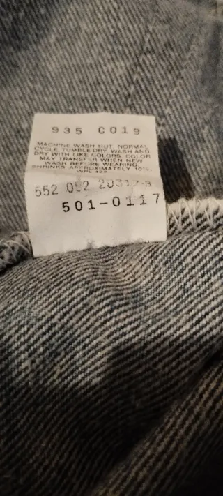 Pantalón Levi's 501 Talla W36 L38 Corte Recto