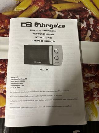 Microondas Orbegozo MI2118 Plata