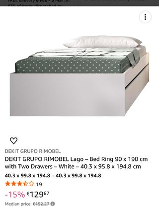 Cama personal con cajones