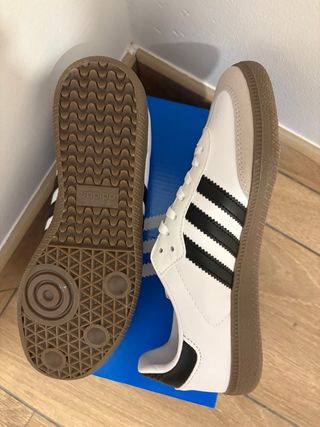 Zapatillas Adidas Samba Blancas Marrones