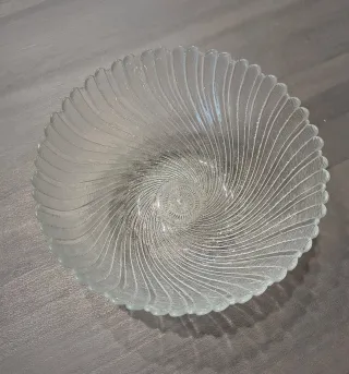 Ciotola centrotavola vintage in vetro