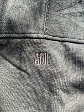 Sudadera Ami Paris Negra Cremallera