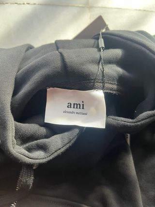 Sudadera Ami Paris Negra Cremallera
