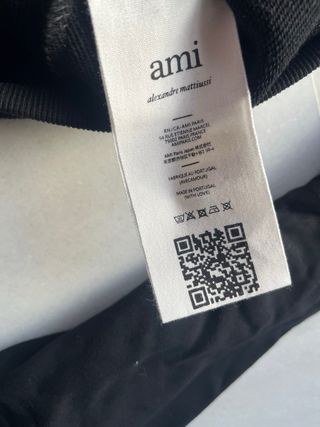 Sudadera Ami Paris Negra Cremallera