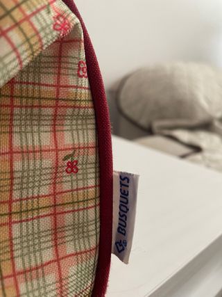 Bolsa de viaje/Mochila floral y cuadros