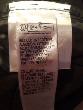 Pantalón Slim Kiabi Negro Talla 62/32L