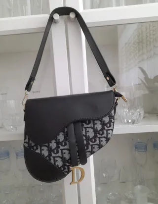 Borsa vintage Nera e Grigia