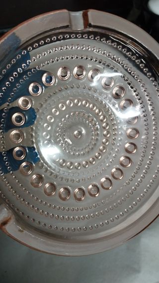 Cenicero Vintage Vidrio Rosa